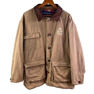 VTG Swingster Heavy Canvas‎ Button Pocket Flannel Lined Barn Work Coat Large